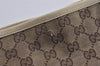 Authentic GUCCI Eclipse Shoulder Cross Bag GG Canvas Leather 120841 Brown 2135I