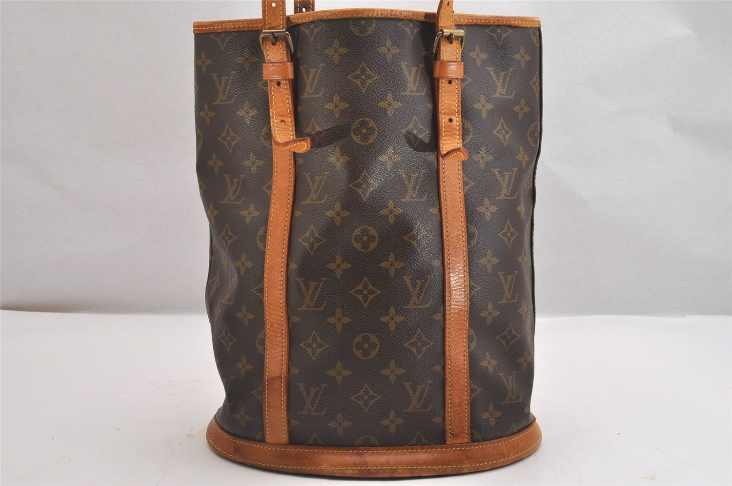 Authentic Louis Vuitton Monogram Bucket GM Shoulder Tote Bag Old Model LV 2136I