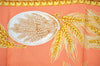 Authentic Christian Dior Scarf Wheat Motif Silk Beige Yellow 2137I