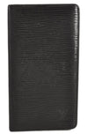 Authentic Louis Vuitton Epi Porte Cartes Credit Yen Wallet Black M63212 LV 2139F