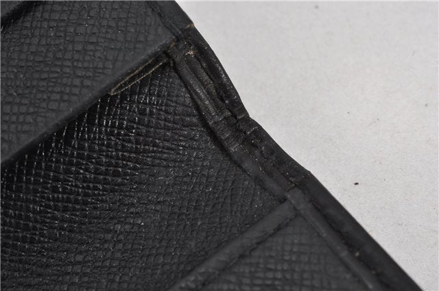 Authentic Louis Vuitton Epi Porte Cartes Credit Yen Wallet Black M63212 LV 2139F