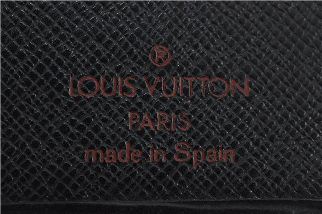 Authentic Louis Vuitton Epi Porte Cartes Credit Yen Wallet Black M63212 LV 2139F