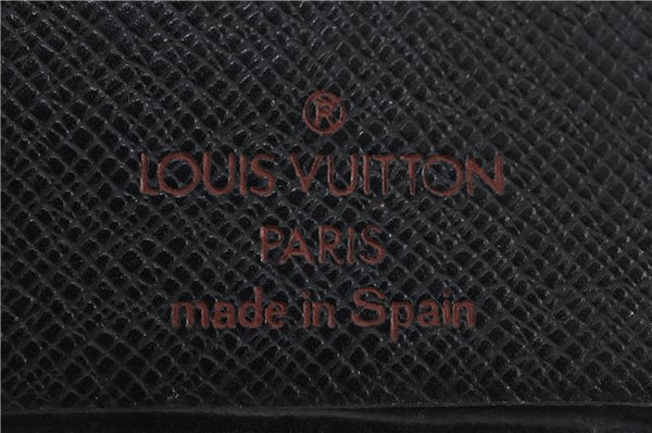 Authentic Louis Vuitton Epi Porte Cartes Credit Yen Wallet Black M63212 LV 2139F