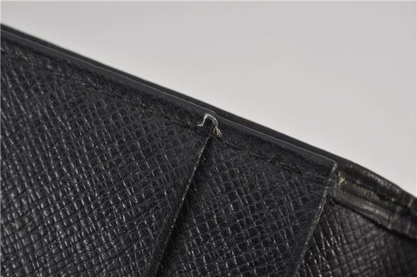 Authentic Louis Vuitton Epi Porte Cartes Credit Yen Wallet Black M63212 LV 2139F