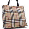 Authentic BURBERRY Nova Check PVC Leather Hand Tote Bag Beige 2140D