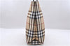 Authentic BURBERRY Nova Check PVC Leather Hand Tote Bag Beige 2140D