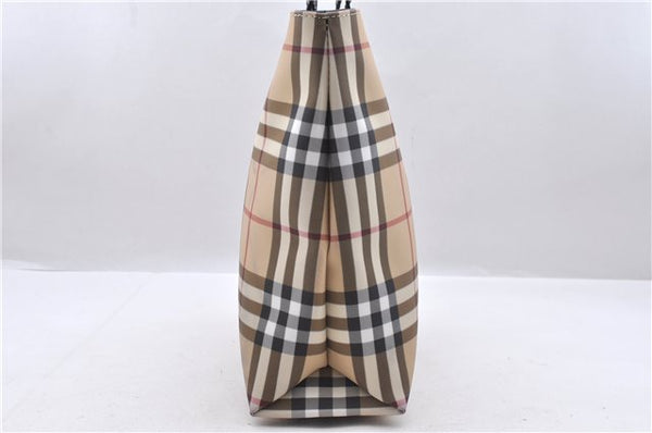 Authentic BURBERRY Nova Check PVC Leather Hand Tote Bag Beige 2140D