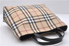 Authentic BURBERRY Nova Check PVC Leather Hand Tote Bag Beige 2140D