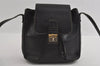 Authentic BALLY Leather Drawstring Shoulder Cross Body Bag Purse Black 2140I