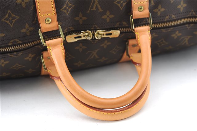 Authentic Louis Vuitton Monogram Keepall 55 Travel Boston Bag M41424 LV 2143F