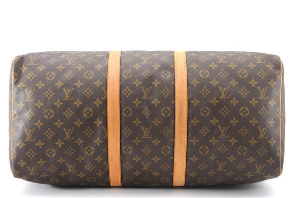 Authentic Louis Vuitton Monogram Keepall 55 Travel Boston Bag M41424 LV 2143F