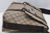 Authentic GUCCI Shoulder Cross Body Bag GG PVC Leather 122373 Brown 2143I