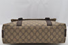 Authentic GUCCI Shoulder Cross Body Bag GG PVC Leather 122373 Brown 2143I