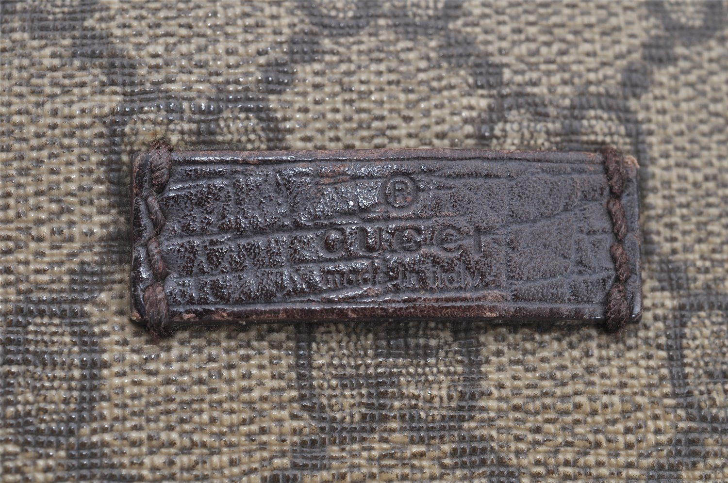 Authentic GUCCI Shoulder Cross Body Bag GG PVC Leather 122373 Brown 2143I