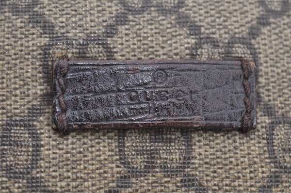 Authentic GUCCI Shoulder Cross Body Bag GG PVC Leather 122373 Brown 2143I