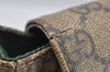 Authentic GUCCI Shoulder Cross Body Bag GG PVC Leather 122373 Brown 2143I