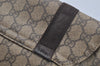 Authentic GUCCI Shoulder Cross Body Bag GG PVC Leather 122373 Brown 2143I