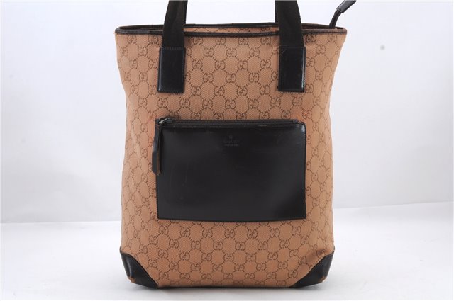 Authentic GUCCI Shoulder Tote Bag GG Canvas Leather 28892 Brown Beige 2144D