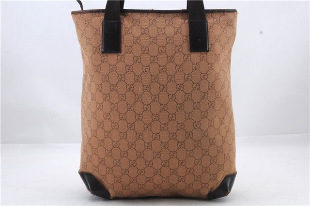 Authentic GUCCI Shoulder Tote Bag GG Canvas Leather 28892 Brown Beige 2144D