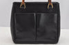 Authentic GUCCI Bamboo 2way Hand Shoulder Bag Purse Leather Black Junk 2144I