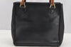 Authentic GUCCI Bamboo 2way Hand Shoulder Bag Purse Leather Black Junk 2144I