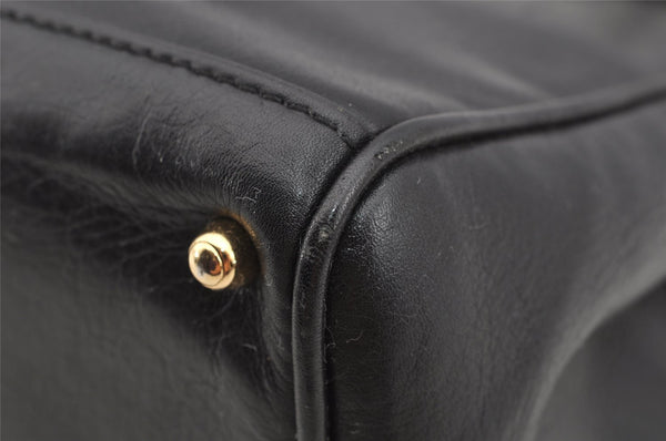 Authentic GUCCI Bamboo 2way Hand Shoulder Bag Purse Leather Black Junk 2144I