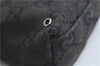 Authentic GUCCI Waist Body Bag Purse GG Canvas Leather 92543 Black 2145D