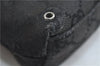 Authentic GUCCI Waist Body Bag Purse GG Canvas Leather 92543 Black 2145D