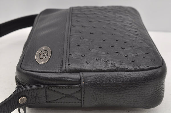 Authentic GUCCI Leather Shoulder Cross Body Bag Purse Black 2145I