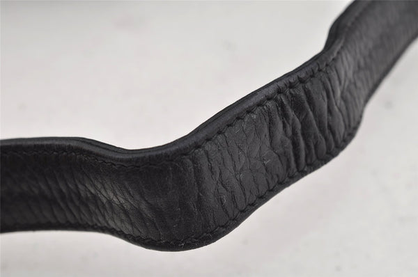 Authentic GUCCI Leather Shoulder Cross Body Bag Purse Black 2145I