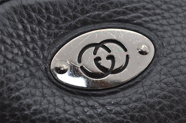 Authentic GUCCI Leather Shoulder Cross Body Bag Purse Black 2145I