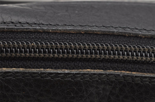 Authentic GUCCI Leather Shoulder Cross Body Bag Purse Black 2145I