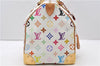 Auth Louis Vuitton Monogram Multicolor Speedy 30 Hand Bag White M92643 LV 2146D