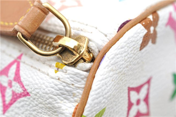 Auth Louis Vuitton Monogram Multicolor Speedy 30 Hand Bag White M92643 LV 2146D