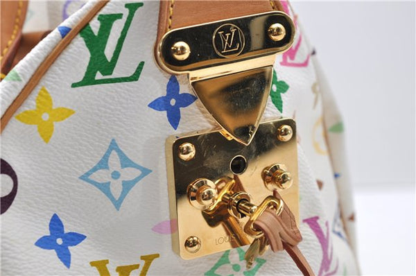 Auth Louis Vuitton Monogram Multicolor Speedy 30 Hand Bag White M92643 LV 2146D