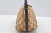 Authentic GUCCI Hand Bag Pouch Purse GG Canvas Leather 0391103 Brown 2146I