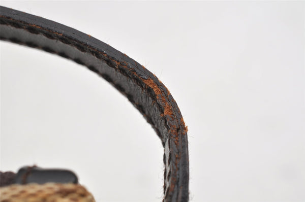 Authentic GUCCI Hand Bag Pouch Purse GG Canvas Leather 0391103 Brown 2146I