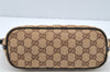 Authentic GUCCI Hand Bag Pouch Purse GG Canvas Leather 0391103 Brown 2146I