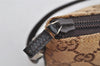 Authentic GUCCI Hand Bag Pouch Purse GG Canvas Leather 0391103 Brown 2146I