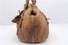 Authentic PRADA Leather 2Way Shoulder Hand Tote Bag Beige Brown 2147D