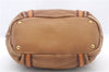 Authentic PRADA Leather 2Way Shoulder Hand Tote Bag Beige Brown 2147D