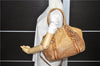 Authentic PRADA Leather 2Way Shoulder Hand Tote Bag Beige Brown 2147D