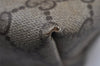 Authentic GUCCI Web Sherry Line Shoulder Tote Bag GG PVC Leather Brown 2147I