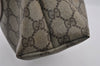 Authentic GUCCI Web Sherry Line Shoulder Tote Bag GG PVC Leather Brown 2147I