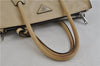 Authentic PRADA GLACE'CALF Leather 2Way Shoulder Hand Bag BN2619 Beige 2148D