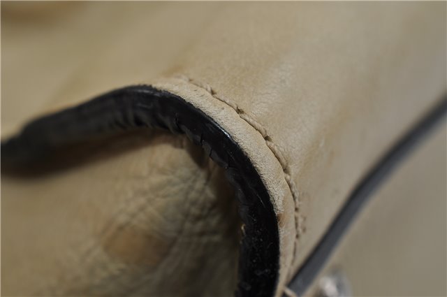 Authentic PRADA GLACE'CALF Leather 2Way Shoulder Hand Bag BN2619 Beige 2148D