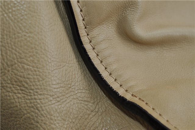 Authentic PRADA GLACE'CALF Leather 2Way Shoulder Hand Bag BN2619 Beige 2148D