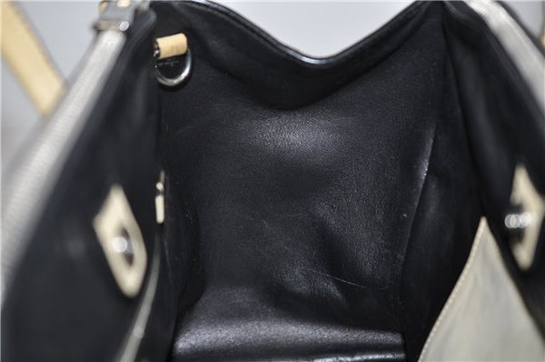 Authentic PRADA GLACE'CALF Leather 2Way Shoulder Hand Bag BN2619 Beige 2148D