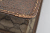 Authentic GUCCI Vintage Clutch Hand Bag Purse GG PVC Leather Brown 2149I