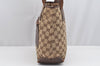 Authentic GUCCI Vintage Shoulder Tote Bag GG Canvas Leather 0190402 Brown 2150I